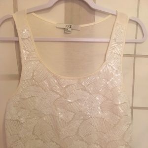 Medium White Sequin Tank Top